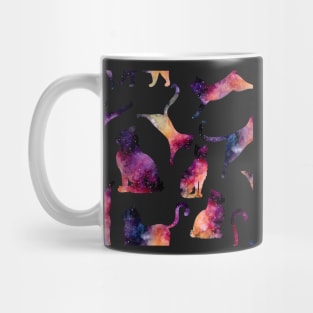 Watercolor Colorful Galaxy and Cats Mug